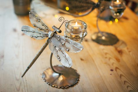 Dragonfly Teal light holder
