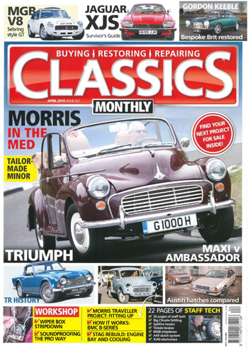Classics Monthly march 2015 Gibralter Morris Minor